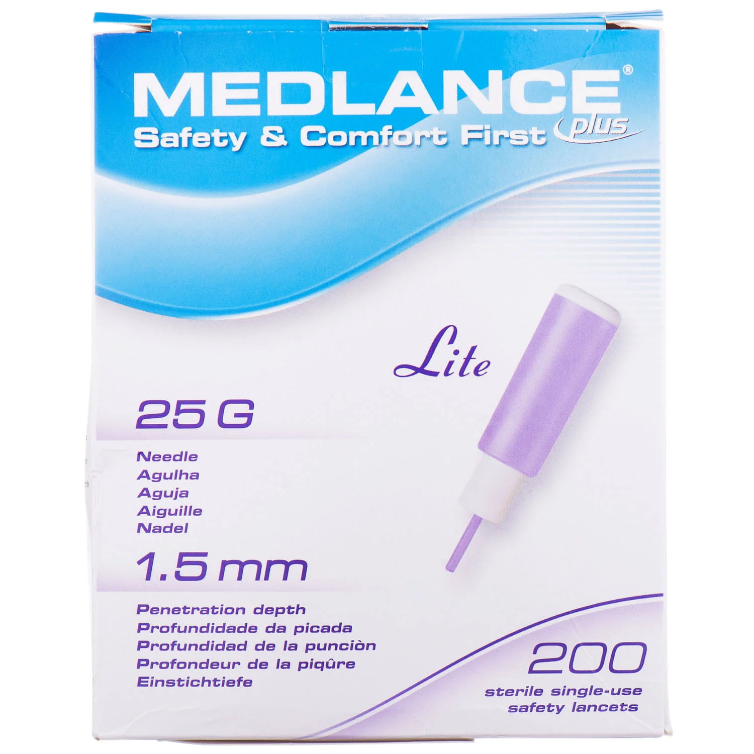 Скарифікатор Medlance (Медланс) Plus Lite голка 25G, глибина 1,5 мм, 200 шт.