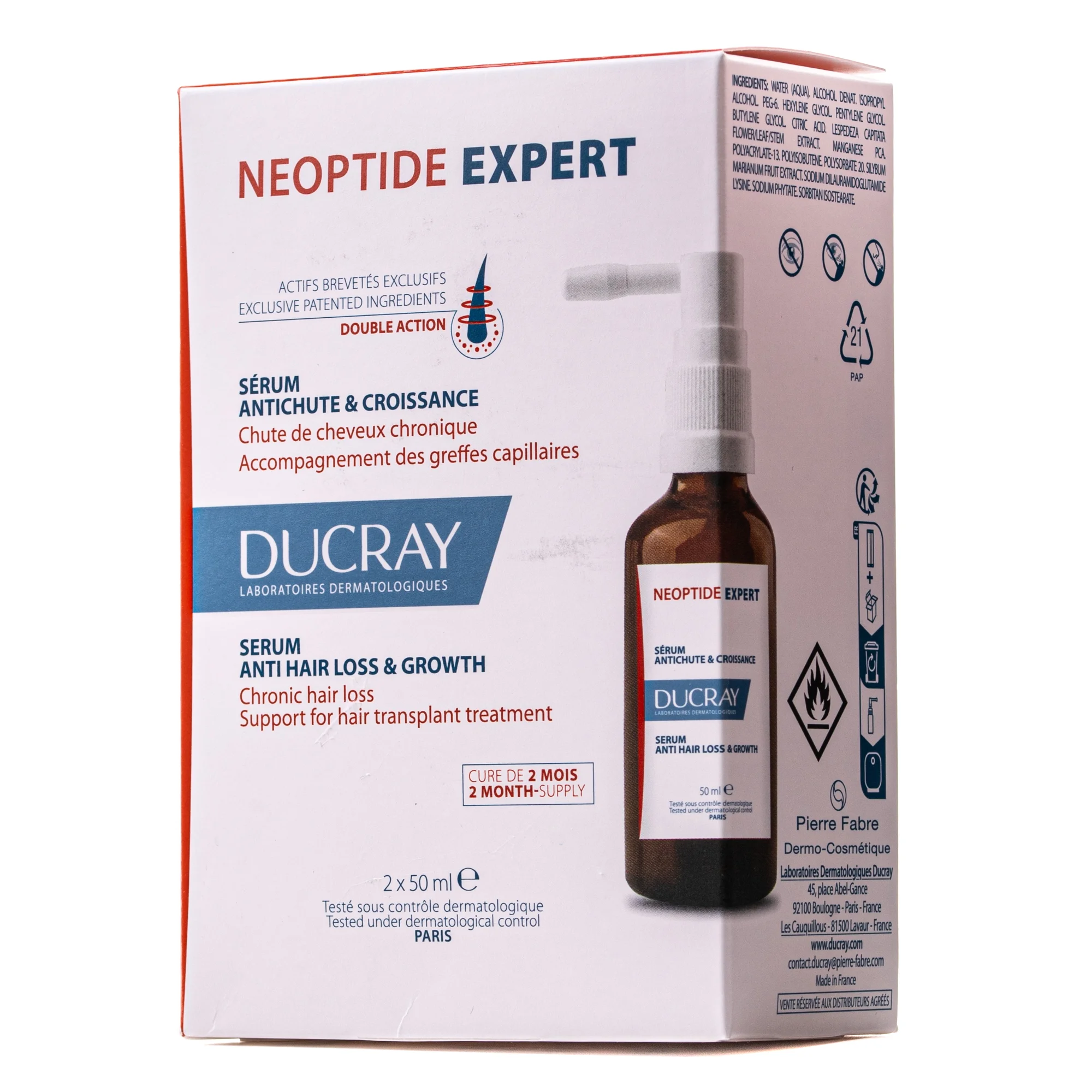 Лосьйон для волосся Ducray (Дюкрей) Neoptid, 2х50 мл