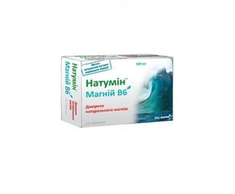 Натумин Магний B6 таблетки по 100 мг, 24 шт.