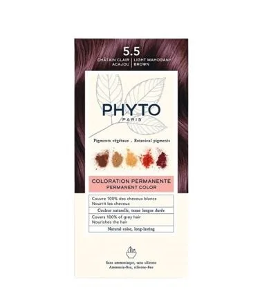 Крем-фарба для волосся Фіто (Phyto) Фітоколор тон 5.5 світлий шатен акажу