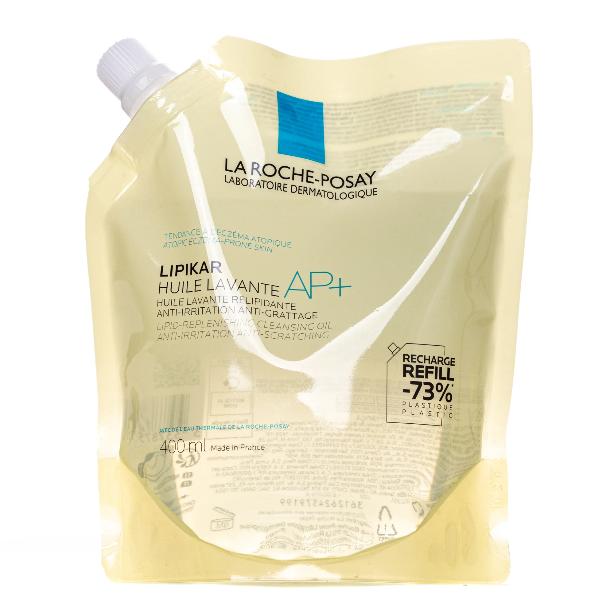 Олія для душу La Roche-Posay Lipikar AP+ (Ля Рош-Позе Ліпікар АП+) ліпідовідновлююча, рефіл, 400 мл