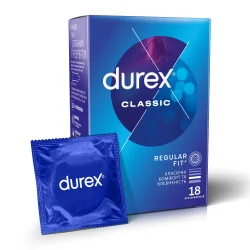 Презервативи латексні з силіконовою змазкою Durex Сlassic (класичні), 18 шт.