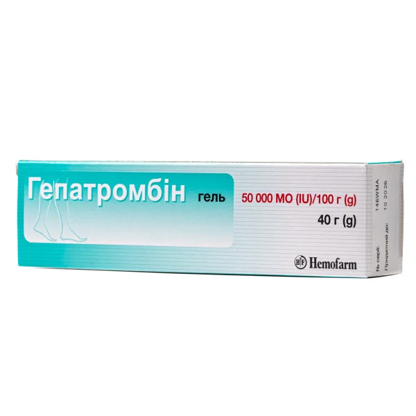 Гепатромбин гель 50000 МЕ/100 г, 40 г