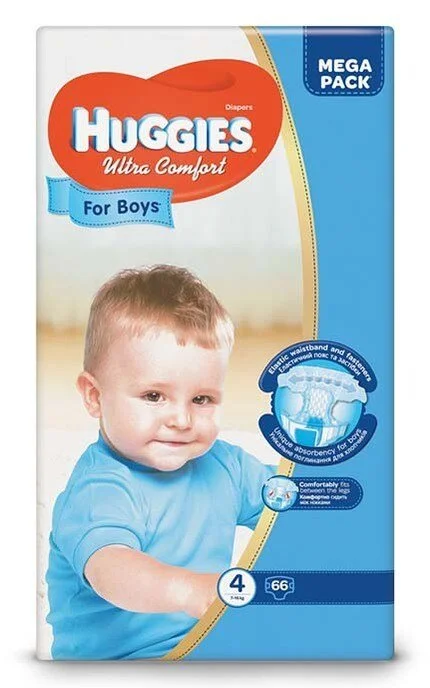 Підгузники Huggies (Хагіс) Ultra Comfort Mega 4, 66 шт.