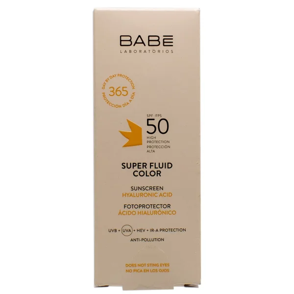 Солнцезащитный флюид ВВ Бабе (Babe Laboratorios) Сан Протекшин для всех типов кожи СПФ50 с тонирующим эффектом, 50 мл