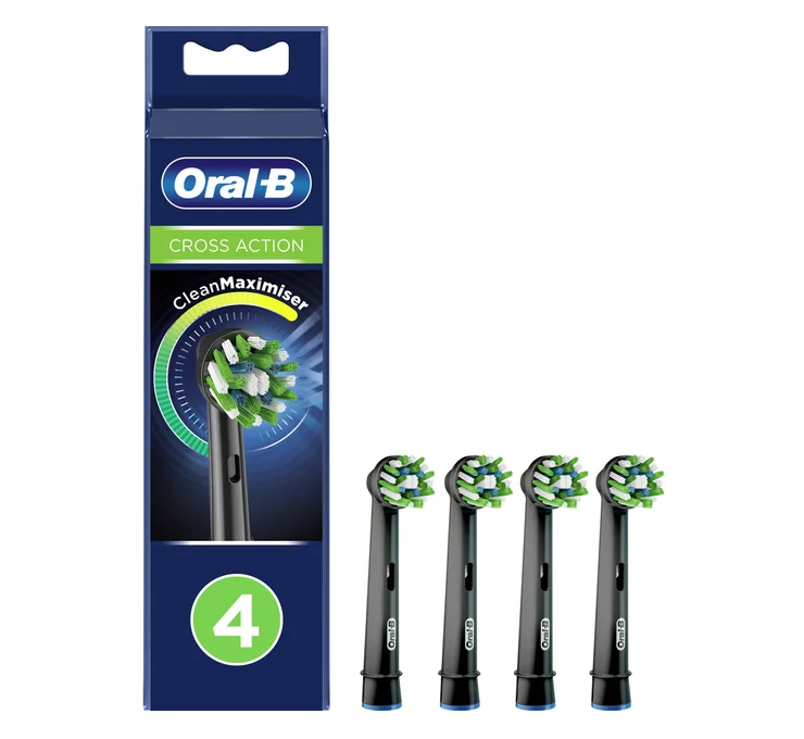 Насадки для електричної зубної щітки Oral-B (Орал-Б) Cross чорні, 4 шт.