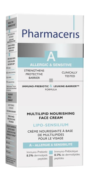Крем для обличчя PHARMACERIS (Фармацеріс) A Lipo-Sensilium (Ліпо-сенсиліум) мультиліпідний поживний для чутливої алергічної шкіри, 50 мл