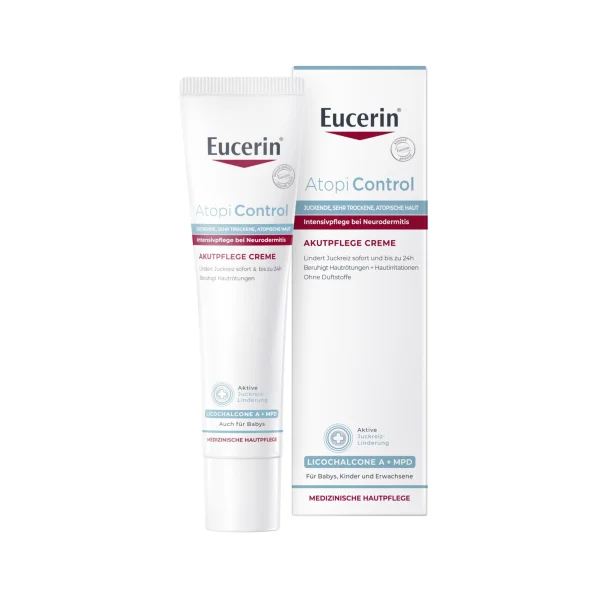 Интенсивный успокаивающий крем Eucerin (Юцерин) AtopiControl для атопической кожи во время обострения, 40 мл