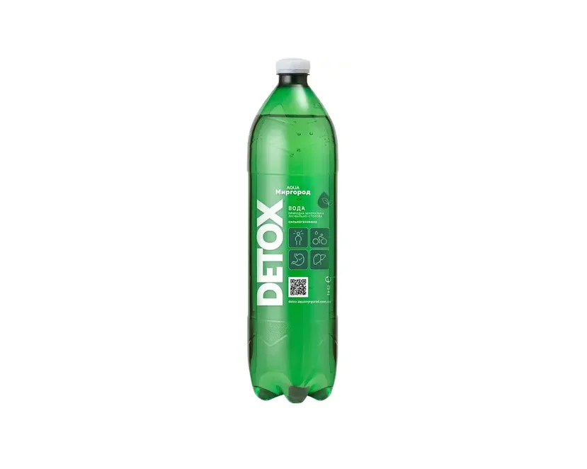 Вода мінеральна Aqua (Аква) Миргород Detox природна лікувально-столова сильногазована, 1 л