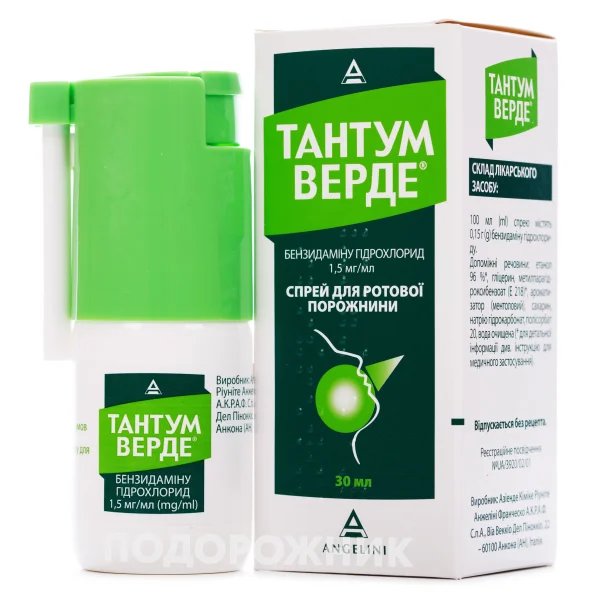 Тантум Верде спрей для горла по 1,5 мг/мл, 30 мл