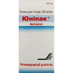 Юніпак розчин для ін'єкцій по 350 мг, 100 мл