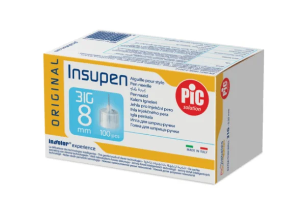 Голки для шприц-ручки інсулінової Інсупен (Insupen), 31G (8 мм х 0,25 мм), 100 шт.