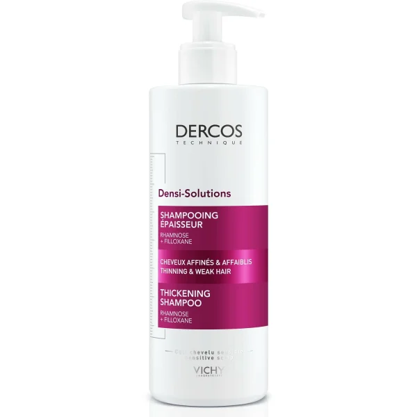 Шампунь для волос Vichy (Виши) Dercos Densi-Solution (Деркос Денси-Солюшнз) для восстановления густоты и объема тонких ослабленных волос, 400 мл