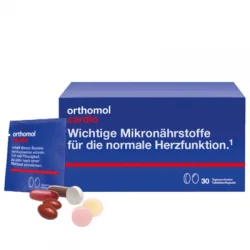 Ортомол Кардіо, гранули + капсули + таблетки на курс прийому 30 днів.
