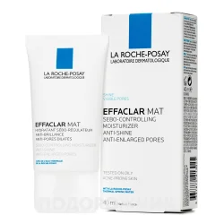 Зволожуючий матуючий засіб La Roche-Posay Effaclar MAT (Ля Рош-Посе Ефаклар МАТ) себорегулюючий, 40 мл