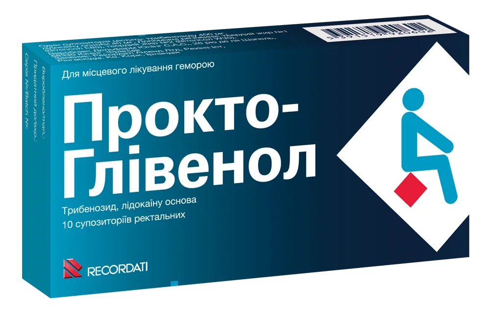 Прокто-Глівенол супозиторії ректальні, 10 шт.