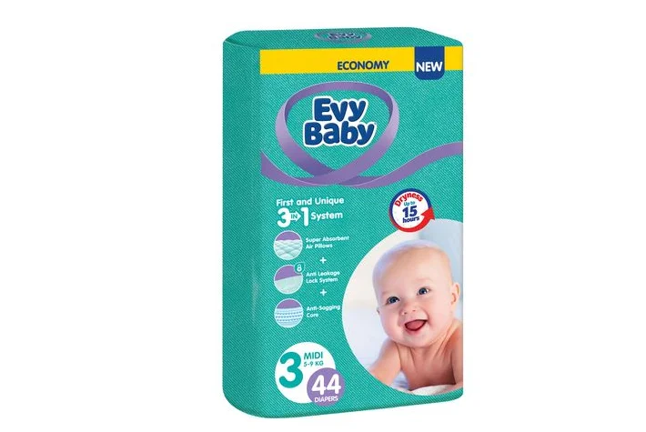 Підгузники Evy Baby (Еві Бебі) 3 (5-9 кг), 44 шт.