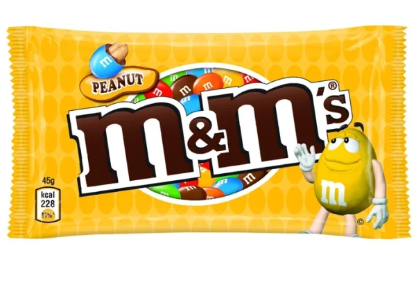 Драже M&M's з арахiсом та молочним шоколадом, 45 г