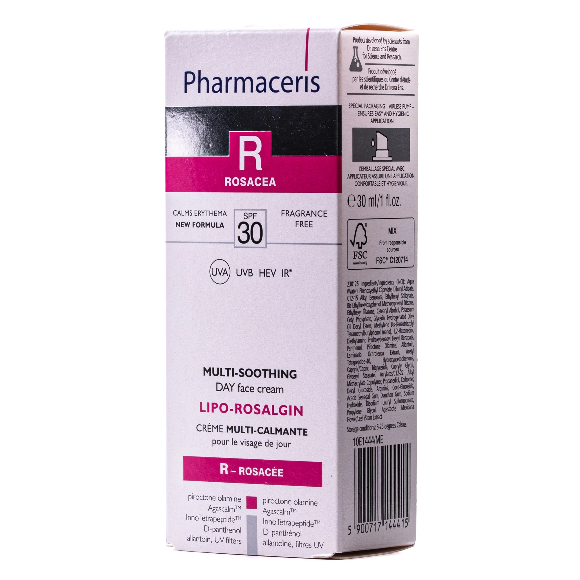 Крем для обличчя Pharmaceris (Фармацеріс) Lipo Rosalgin заспокоює подразнення для сухої шкіри, 30 мл