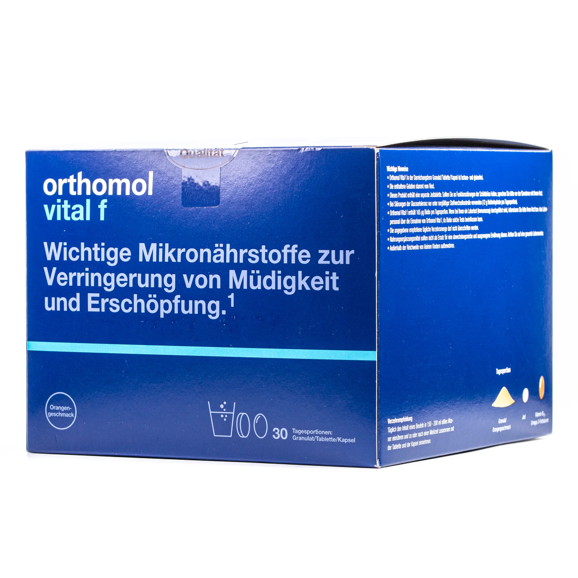 Ортомол Вітал Ф (Orthomol Vital F) зі смаком апельсину (для жінок) гранули + таблетки + капсули, 30 днів