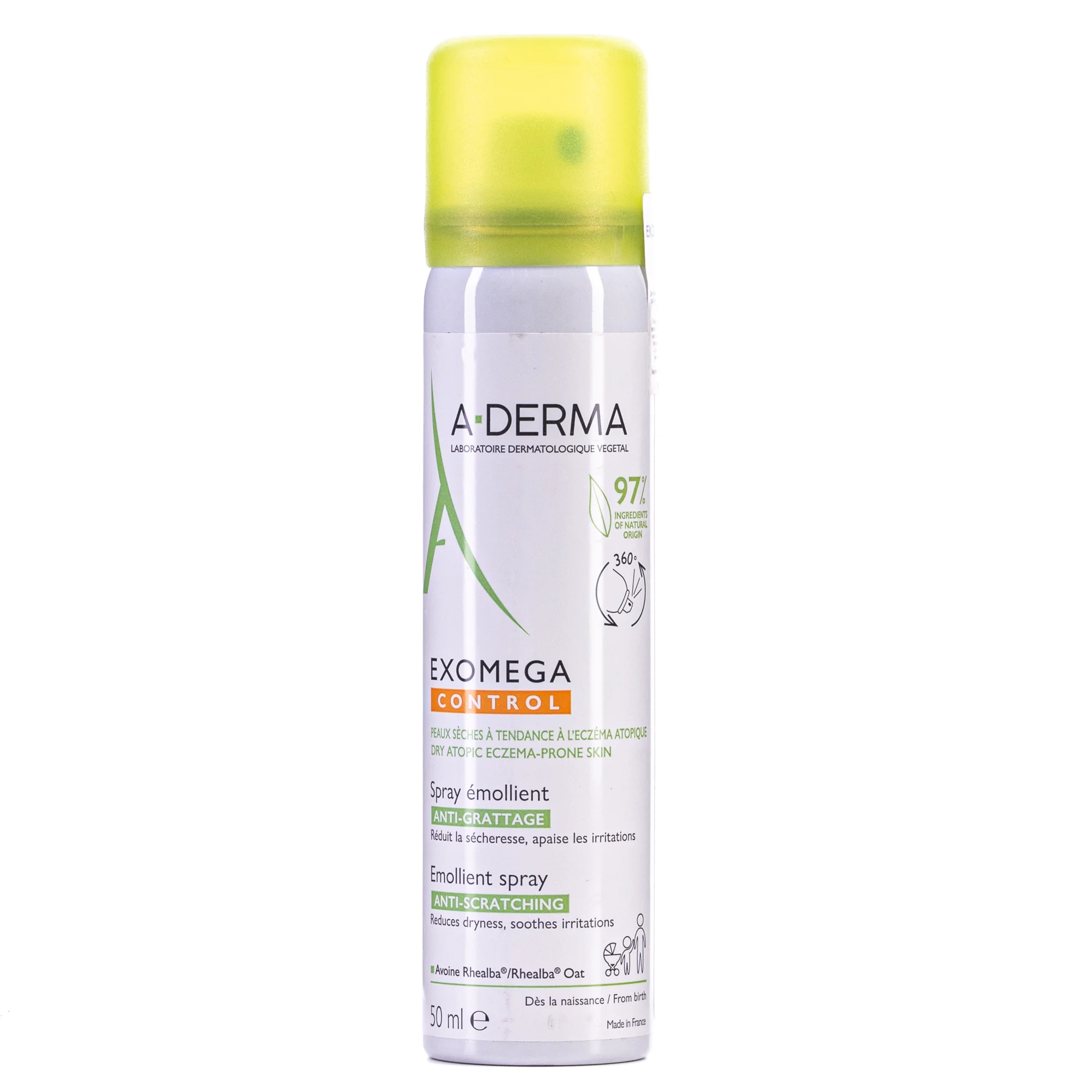 Спрей-емолент для обличчя та тіла A-Derma (А-Дерма) Exomega Control, 50 мл