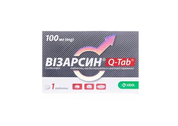 Візарсин квік-таб таблетки по 100 мг, 1 шт.
