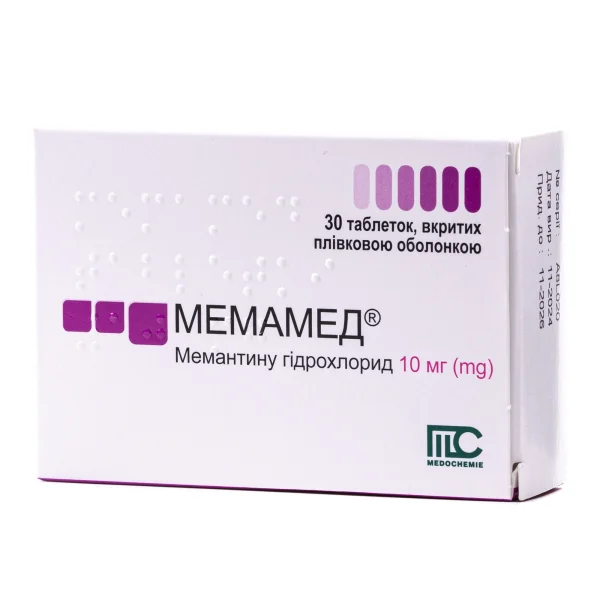 Мемамед таблетки по 10 мг, 30 шт.