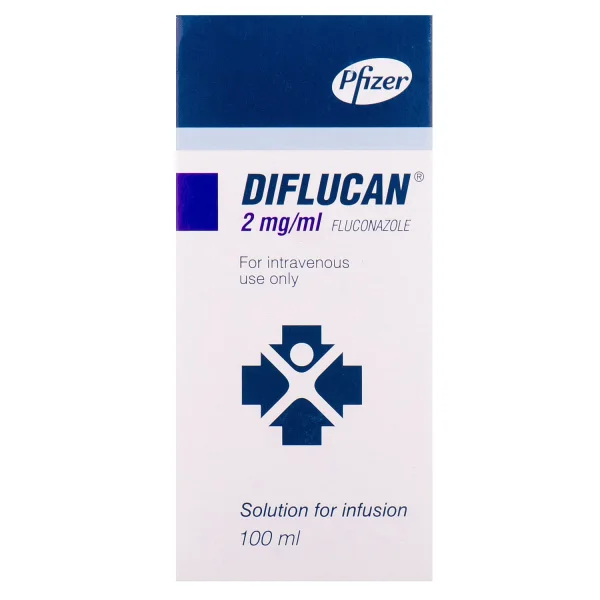 Дифлюкан раствор для инфузий 2 мг/мл, 100 мл