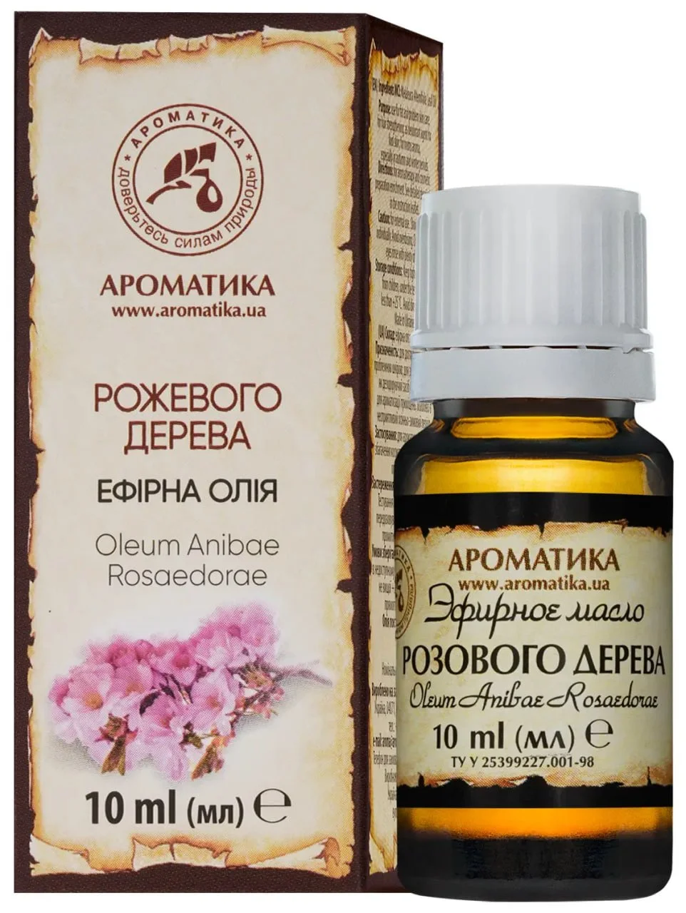 Ефірна олійка Рожевого дерева, 10 мл