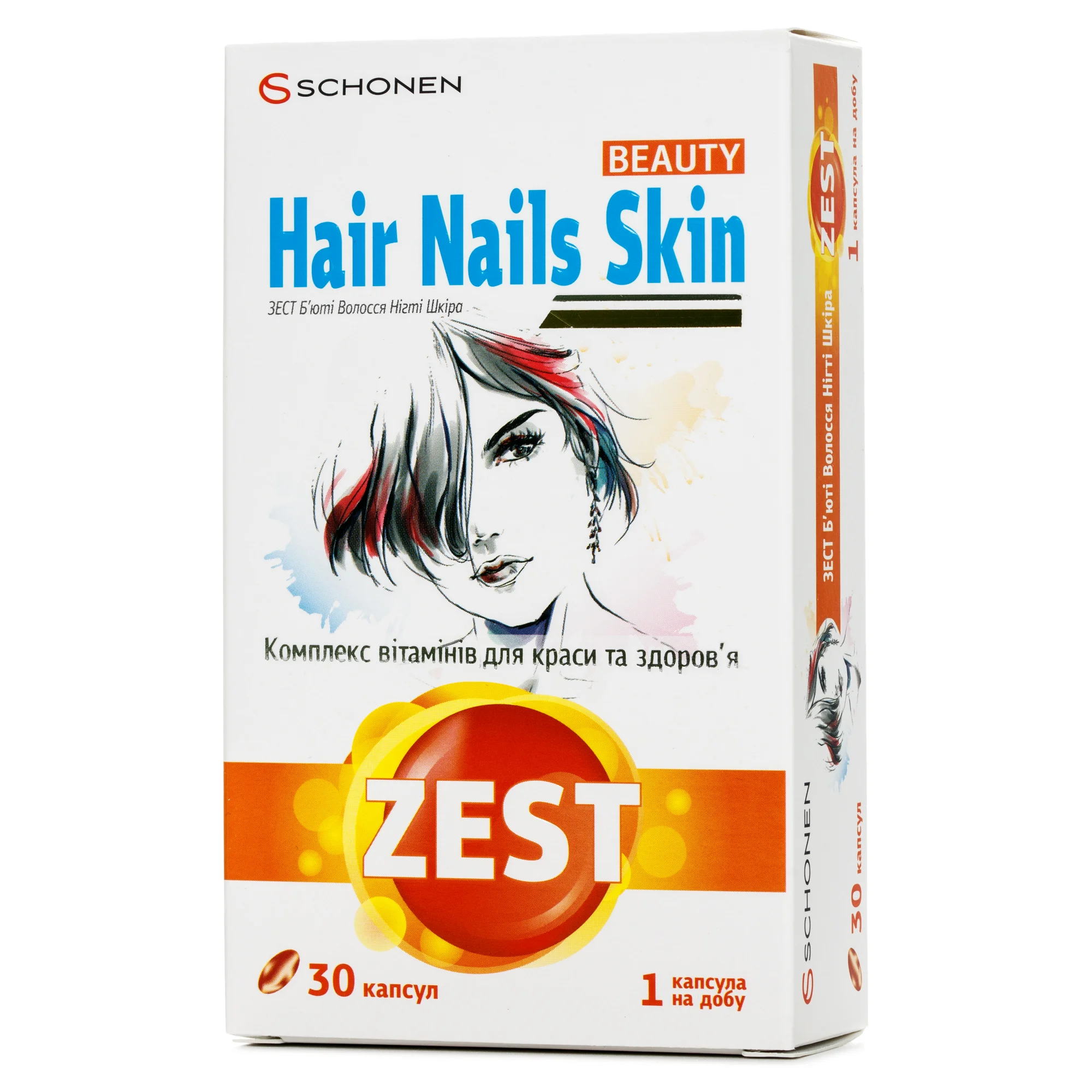 Вітаміни Zest Beauty (Зест Б’юті) волосся, шкіра, нігті капсули, 30 шт.