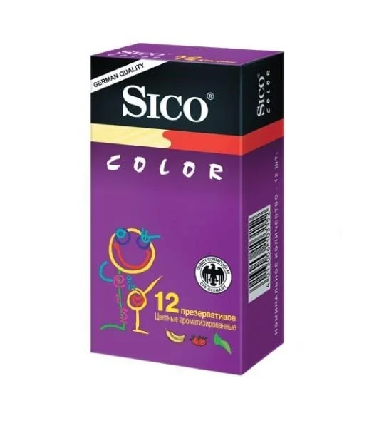 Презервативы Сико Цветные (Sico Color), 12 шт.