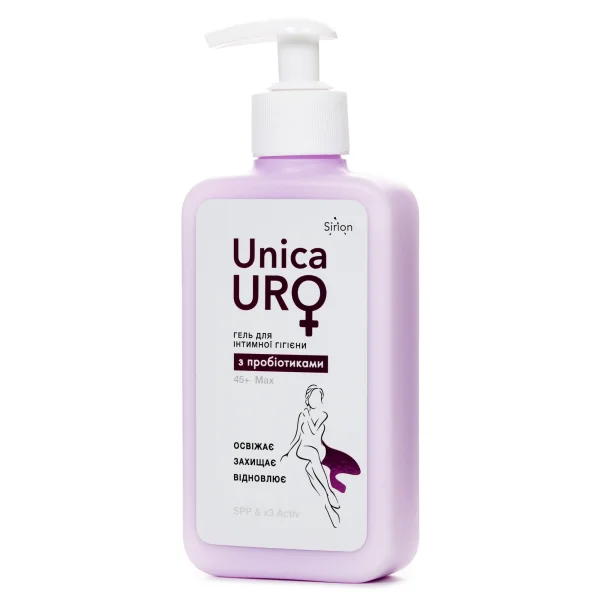 Гель для інтимної гігієни УнікаУро (UnicaURO) Макс 45+ років з пробіотиками, 250 мл