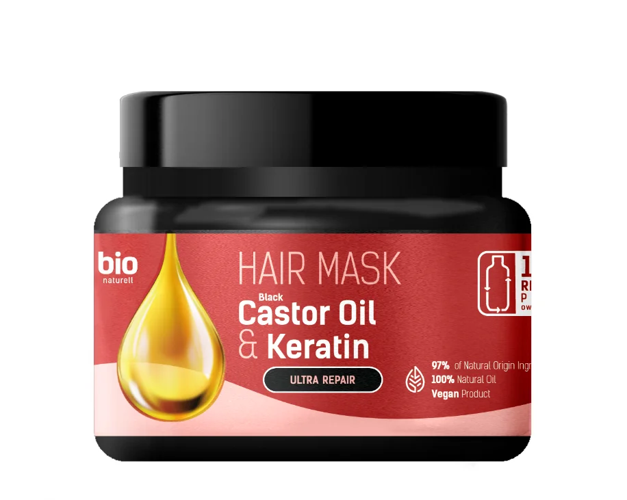Маска для волосся Bio Naturell (Біо Натурель) Castor Oil & Keratin, 295 мл