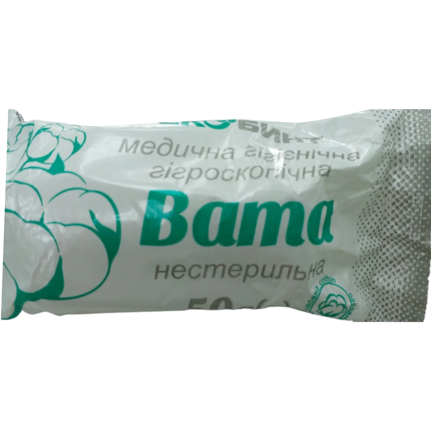 Вата нестерильна Екобинт ролик, 50 г