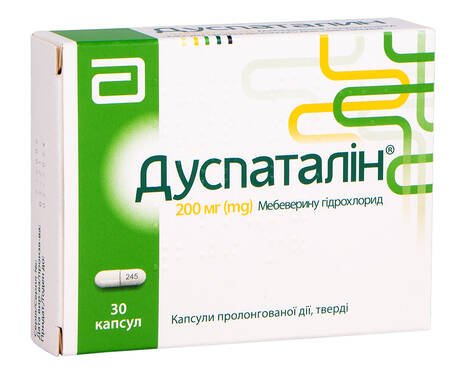 Аналоги препарату Дуспаталін у капсулах по 200мг, 30 шт. - Аббот ...
