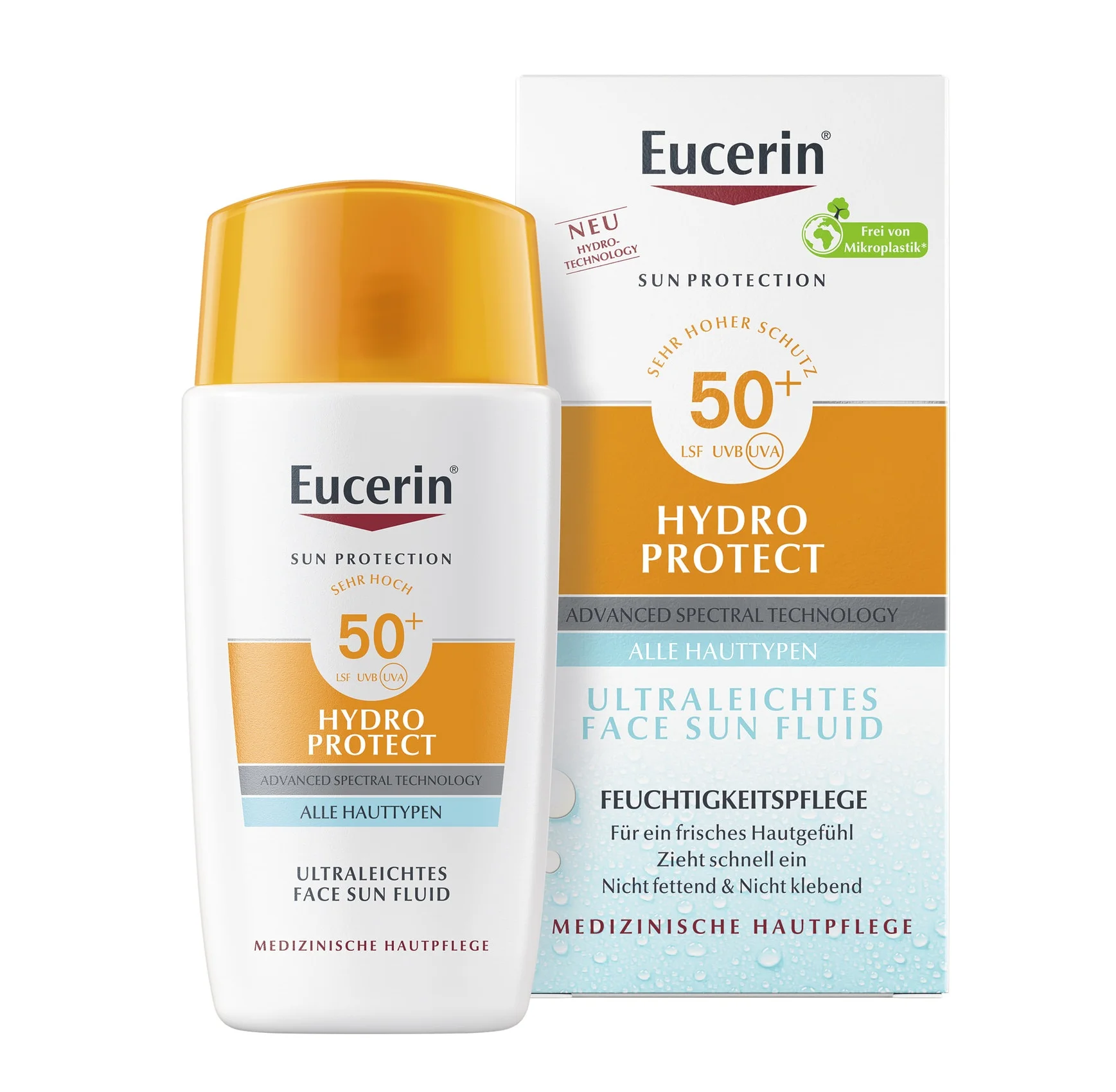 Флюїд для обличчя Eucerin (Еуцерин) Hydro Protect зволожуючий сонцезахисний ультралегкий SPF50+, 50 мл