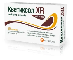 Кветиксол XR таблетки по 400 мг, 30 шт.