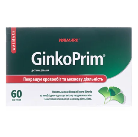 ГинкгоПрим (GinkoPrim) таблетки, 60 шт.