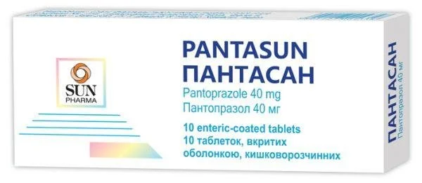 Пантасан таблетки кишечнорозчинні по 40 мг, 30 шт.