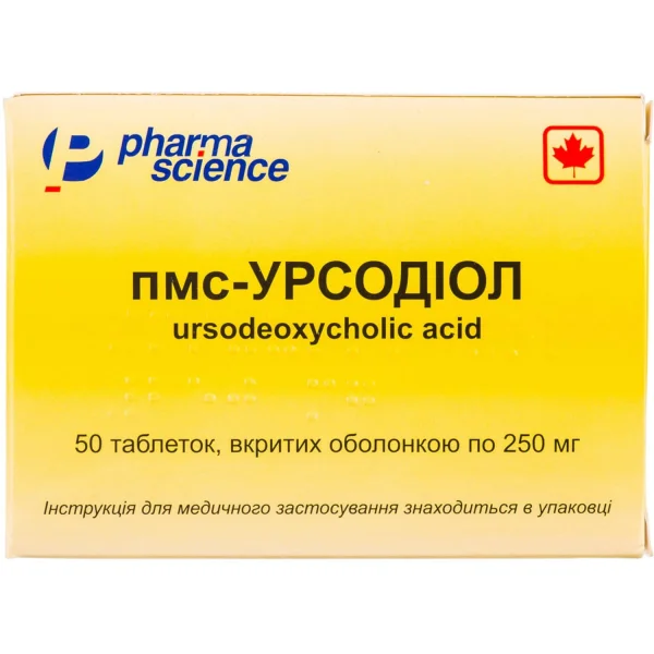 ПМС-Урсодіол таблетки по 250 мг, 50 шт.