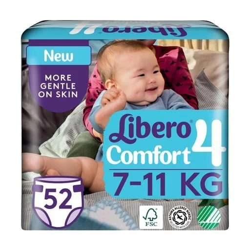 Підгузники Ліберо Комфорт 4 (Libero Comfort) (7-11кг), 52 шт.