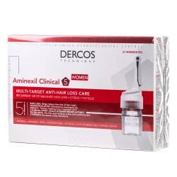 Засіб проти випадіння волосся Vichy (Віши) Dercos Aminexil Clinical 5 комплексної дії для жінок в ампулах по 6 мл, 21 шт.