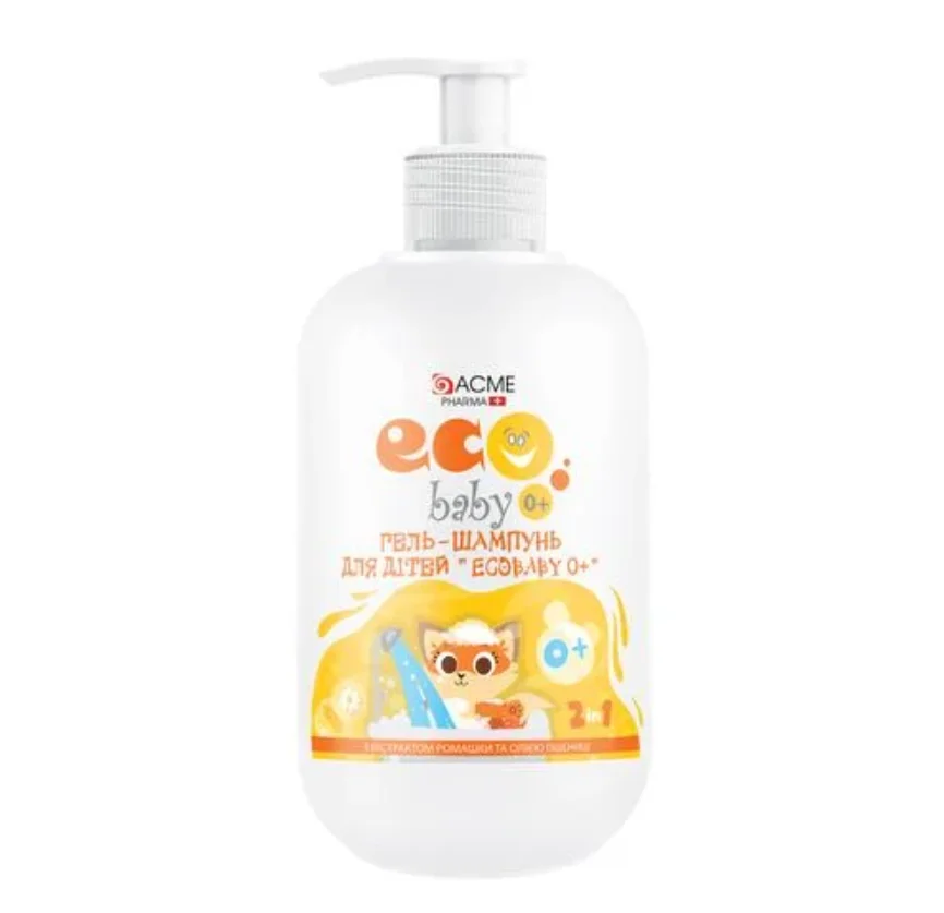 Гель-шампунь дитячий Eco Baby (Еко Бебі) з екстрактом ромашки та олією пшениці, 500 мл