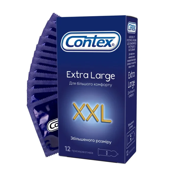 Презервативи Контекс Екстра лардж (Contex Extra large XXL), 12 шт.