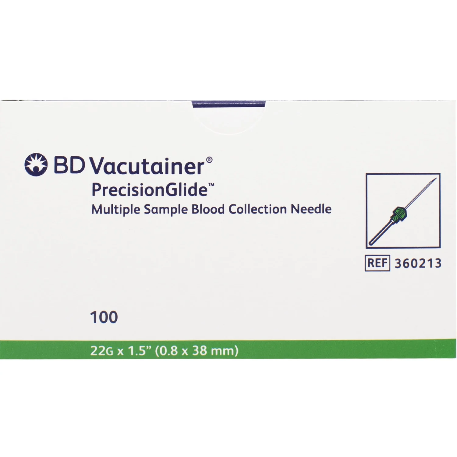 Голка для взяття кількох проб крові BD Vacutainer (Вакутайнер) 22G х 1,5 мм, 100 шт.