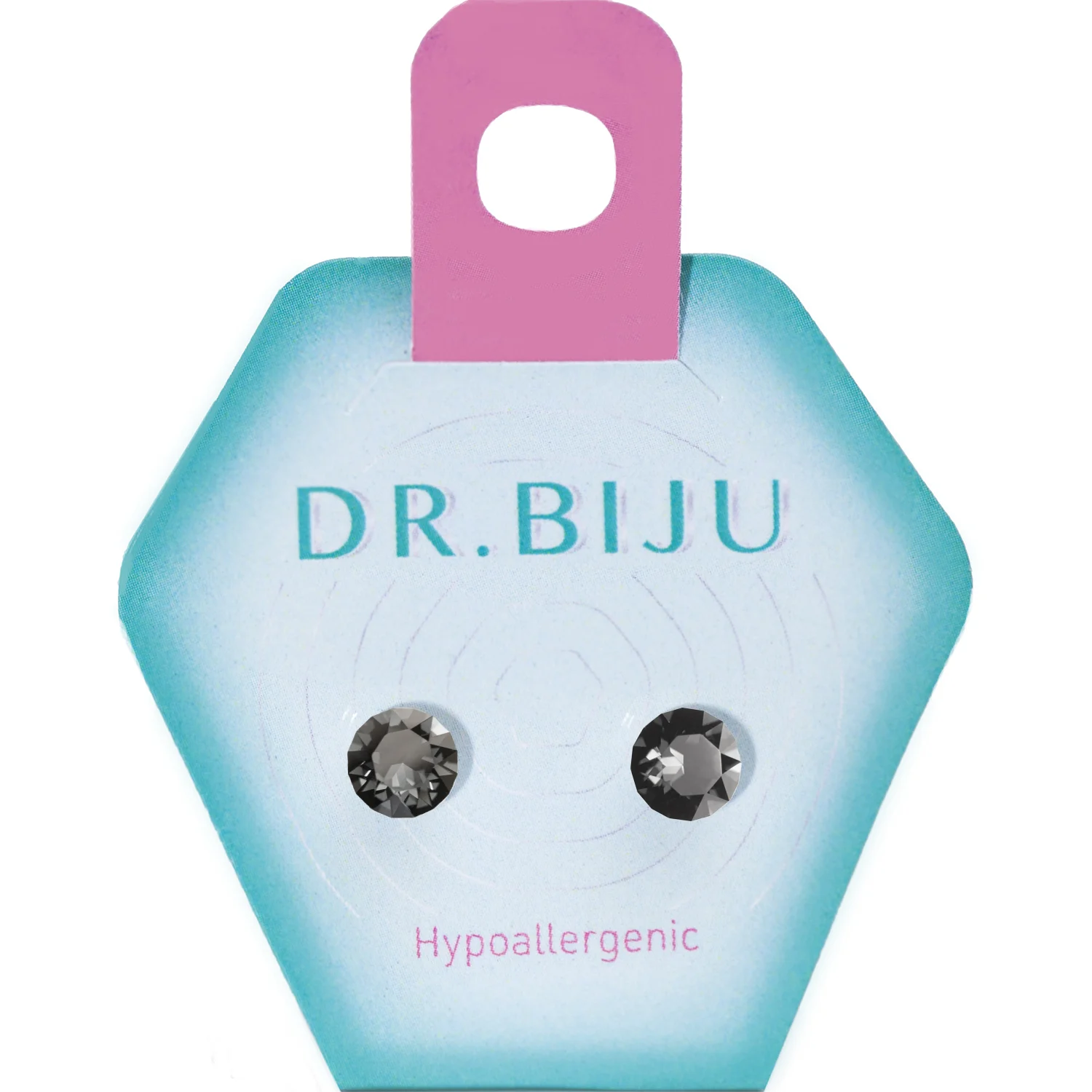 Сережки Доктор Біжю (Dr. Biju) Сіріус 5,3 мм Графіт, 1 пара