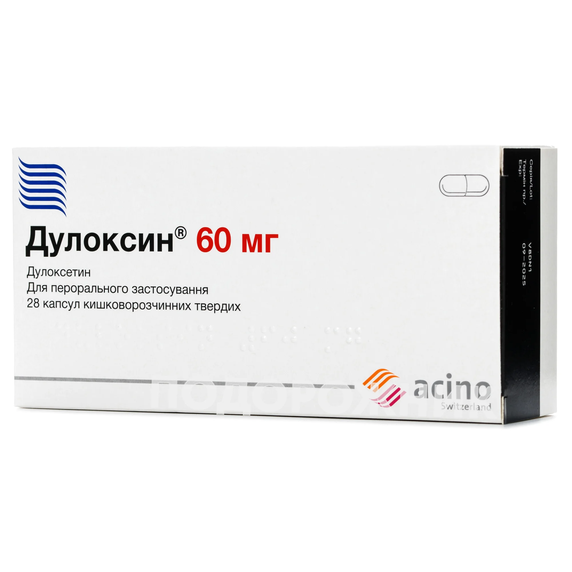Дулоксин капсули по 60 мг, 28 шт.
