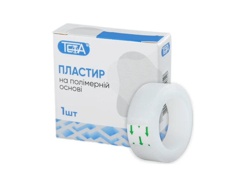 Лейкопластир у рулонах Teta полімерний 1,25 х 900 см, 1 шт.