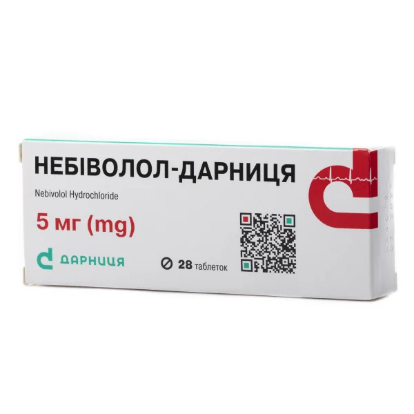 Небіволол-Дарниця (Nebivolol) таблетки по 5 мг, 28 шт.