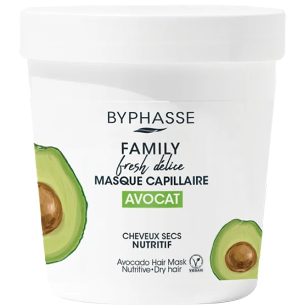 Маска для волос Бифас Фемили Фреш Делис (Byphasse Family Fresh Delice) для сухих волос с авокадо, 250 мл